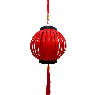 新年装饰红灯笼儿童手提发光灯笼创意玩具 幼儿园diy手工制作花灯