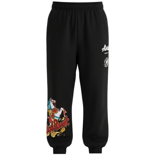 【马年新年】安踏儿童加绒裤子男童宽松2026新年加厚款红色运动裤