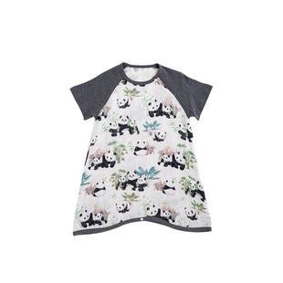 亲子睡衣夏季薄款儿童竹棉纱布宝宝连体衣妈妈睡裙家居服孕妇裙