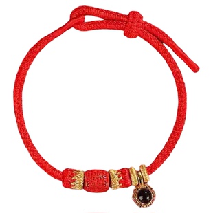 灵隐官方2026马年红绳朱砂好运护身符手绳男女本命年手链新年礼物