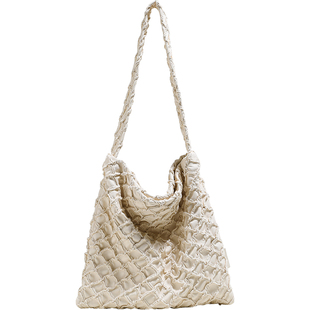 【小优家包包】HOYOZI原创菱格托特包单肩大容量包包女款小众设计