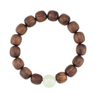 国风黄花梨木手串夜光珠新中式檀木文玩木质手链素圈佛珠饰品