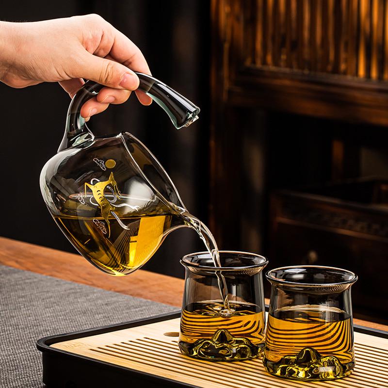 玻璃茶具套装家用懒人自动泡茶神器功夫茶杯茶壶轻奢高档办公室