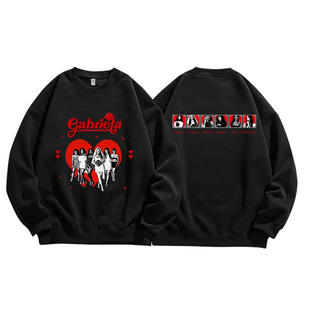 韩女团爱豆Katseye Gabriela粉丝应援周边重磅纯棉卫衣服男女同款