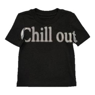 edo1一度童装outlets春夏款女童时尚字母印花短袖T恤儿童运动上衣