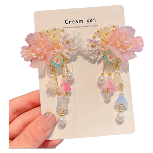 女孩古风头饰儿童古装配饰流苏步摇发夹公主发卡女童古风汉服发饰