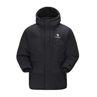 骆驼男装羽绒服冬季年新款男女同款防泼水连帽加厚面包服羽绒外套