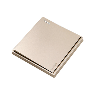 曼科卓远金色开关插座面板家用暗装86型一开五孔插座多孔多功能插