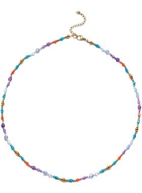 天然石锁骨链无性别手工串珠项链