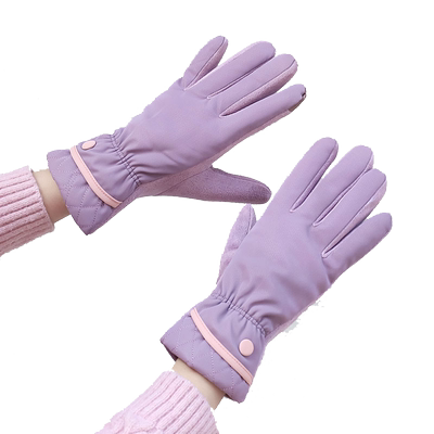 女士羽绒棉手套加绒加厚保暖触屏