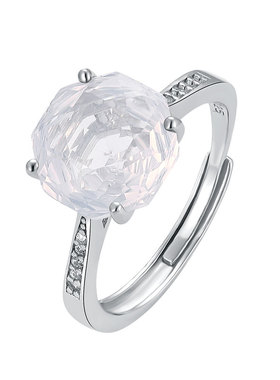 紫玉晶女款纯银淑女范薰衣草戒指