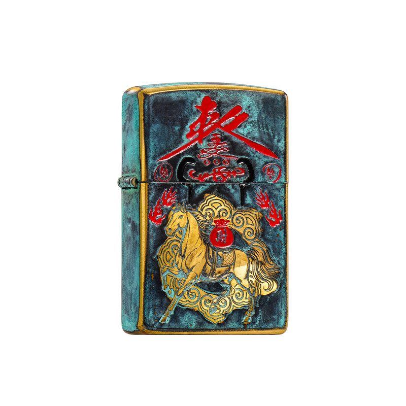 zippo青铜做旧防风煤油打火机