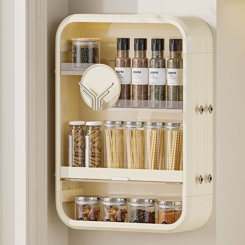 轻奢浴室卫生间置物架化妆品打孔收纳盒批发厨房壁挂收纳置物架免