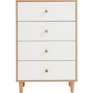 林氏木业实木脚五斗柜收纳柜子抽屉立柜客厅靠墙林氏家居林氏办公