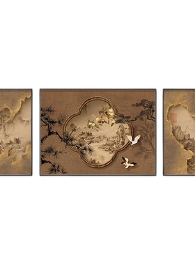 新中式客厅装饰画宋代美学