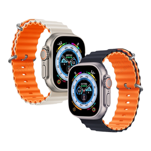 适用苹果手表applewatch ultra/2海洋3硅胶表带iwatch9/10智能11新款S8/SE高级S7运动S6创意5/4代男女春夏
