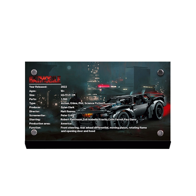 POP适用乐高42127蝙蝠侠战车展示铭牌赛车系列积木模型亚克力架子