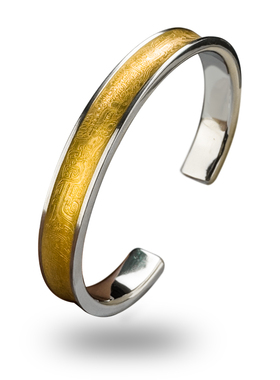 巴赫青铜纹饰男女24K金陨铁手镯