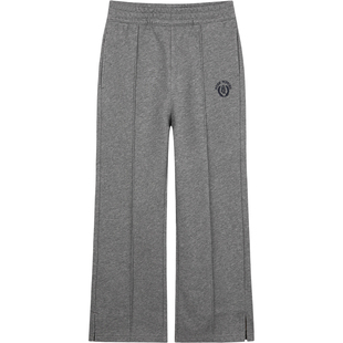 暇步士童装女童长裤大童学院风直筒裤春秋新品儿童开衩宽松休闲裤