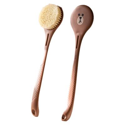 【蜜蜂惊喜社】正品布朗熊洗澡刷子搓泥长柄软毛刷女擦后背神器