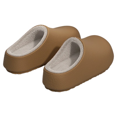 踩屎感棉拖鞋女2025冬季新款厚底加绒保暖防滑防臭情侣棉鞋男外穿