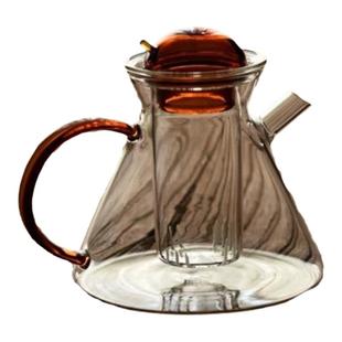 家用丹麦北欧煮茶花茶壶创意ins耐高温玻璃复古咖啡壶套装过滤单