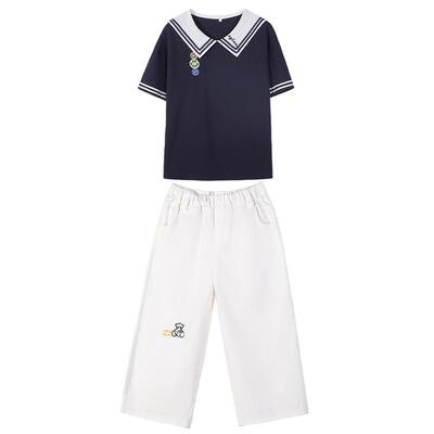 雪诗恋学院风短袖套装