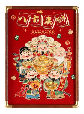 八方来财手工铜雕财神摆件礼盒