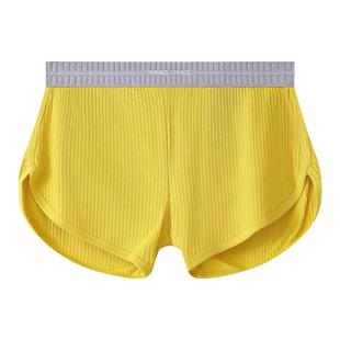 男士双丁阿罗裤学院风内裤棉质螺纹宽松透气内衬可拆卸青年家居裤