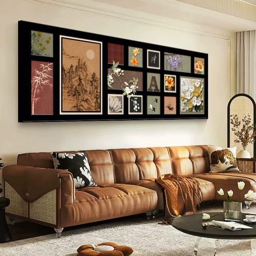 法式中古风客厅装饰画2025新款高级感沙发背景墙壁画卧室床头挂画