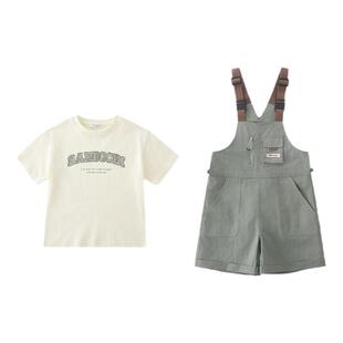 亲子女童夏装背带裤套装洋气中大童薄款2025新款儿童夏季两件套潮