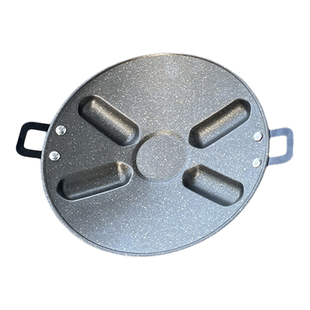 出韩国!镀钛工艺!麦饭石不粘烤盘户外明火燃气炉烤肉盘露营烧烤