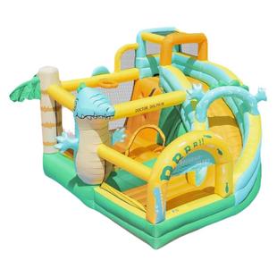 博士豚鳄龙儿童充气城堡室内小型蹦蹦床家用室外大型滑梯淘气堡