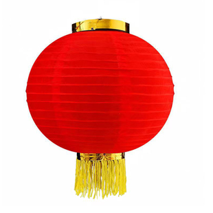 大红连串福字灯笼户外防水折叠装饰挂件新年春节元旦灯笼