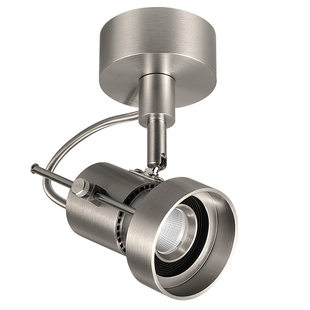 明装射灯不锈钢包豪斯客厅吸顶灯银色中古工业可调角度智能无主灯