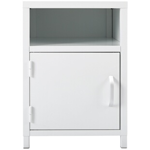 YDD简约床头柜铁艺钢制收纳小柜子卧室金属储物边柜无味30/35cm深