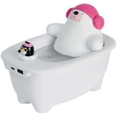 极地物种小白熊浴缸桌面加湿器