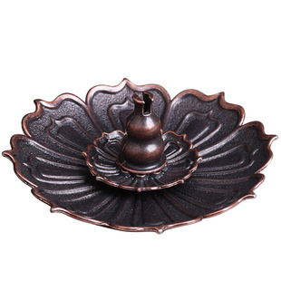 三宝葫芦香插樱花香盘香熏炉创意小水滴小轨九孔香插线香炉盘香炉
