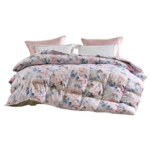 富安娜家纺羽绒被白鹅绒被子加厚冬被单人学生宿舍双人被芯四季被