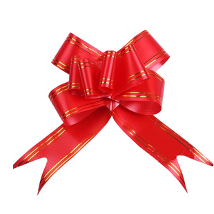 50大号双色手拉花婚车装饰彩条蝴蝶结包装丝带抽拉花礼品彩带批