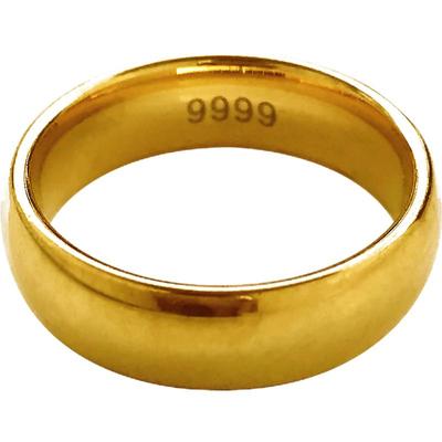 男999金戒指久不掉色指环镀金