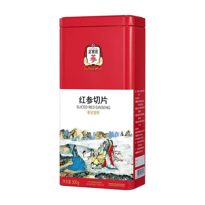 【端午礼盒】韩国正官庄红参切片300g泡水茶长辈滋补父母朋友人参