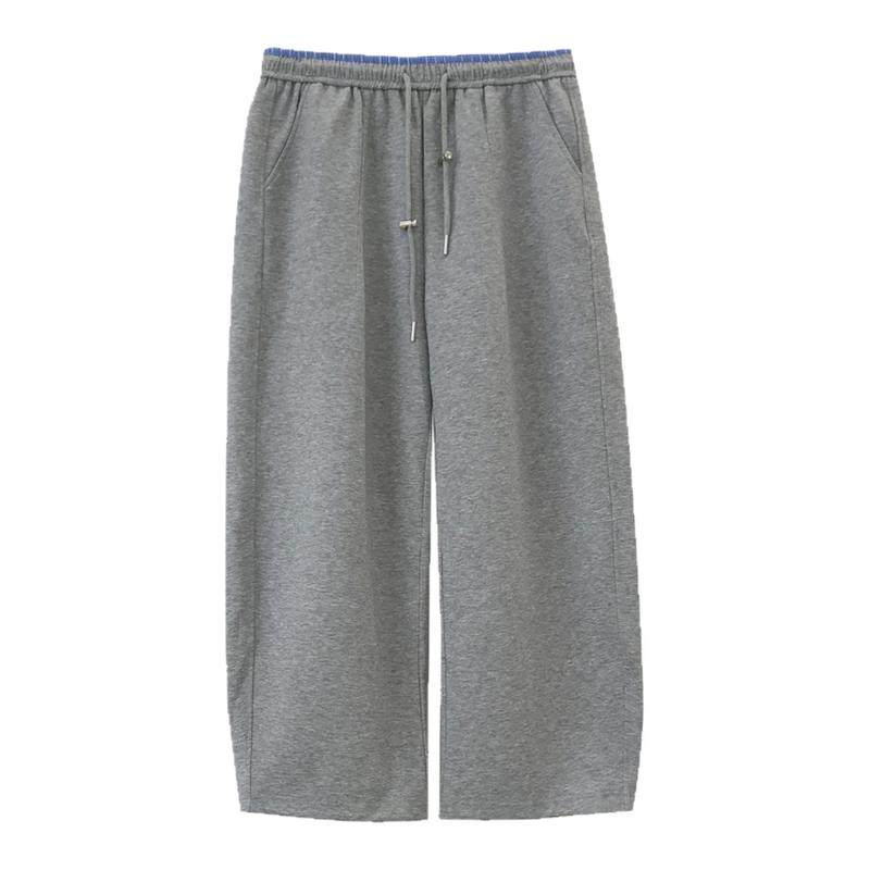 诺初孕妇裤子不勒肚子灰色弯刀裤秋装阔腿运动长裤休闲直筒小个子