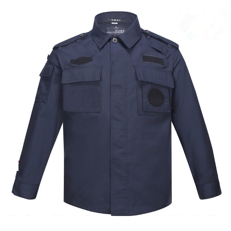 正品黑色加厚保安作训服春长袖训练特种兵服套装夏保安工作服男女