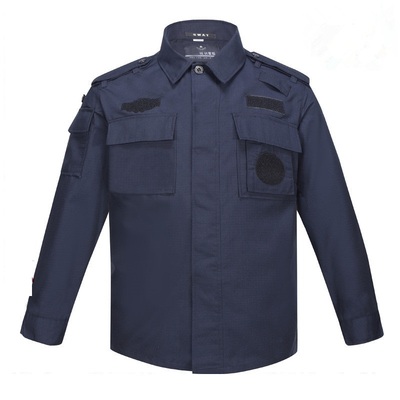 正品黑色加厚保安作训服春长袖训练特种兵服套装夏保安工作服男女