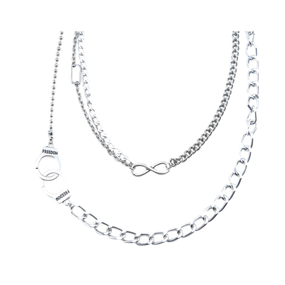 joychu原创设计双层项链男