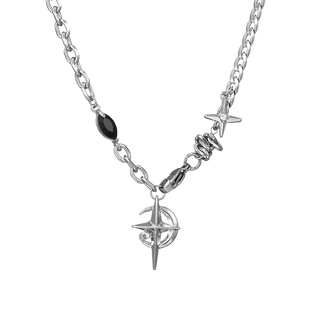 VOYAGE十字架男士锁骨链男款项链男潮男生潮牌百搭高级感链子配饰