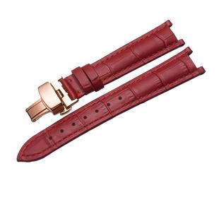 适配天王真皮表带女 永生花机械表51043凹接口手表链LS5871\5870