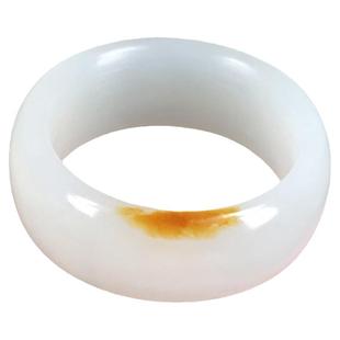 雷氏珠宝新疆和田籽料红沁皮戒指环 男女尾戒圈玉石141617181920