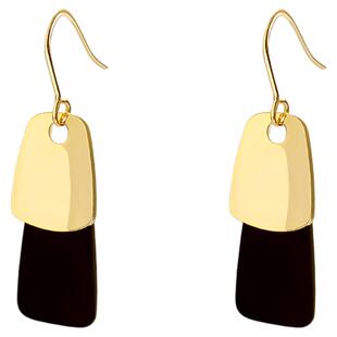 ins韩系耳环女轻奢高级黑色耳坠2026年新款爆款耳饰独特漂亮耳钉